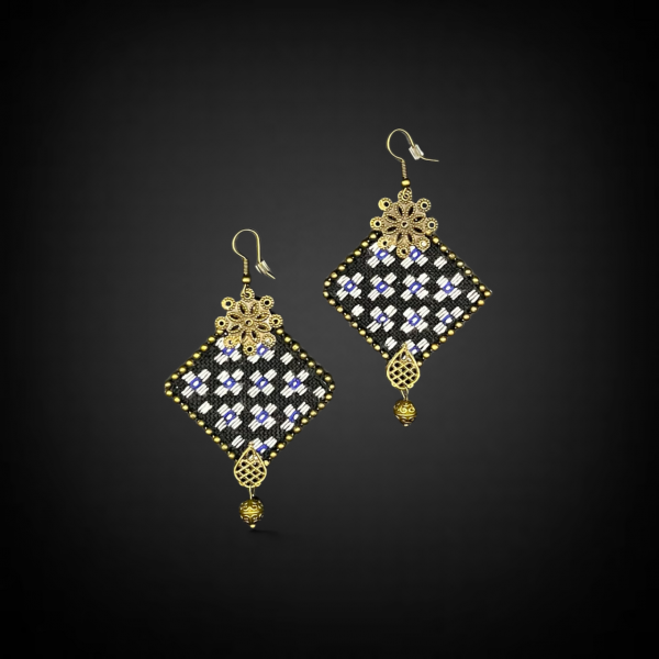 Silky Handmade Geometric Design Earrings 16-2