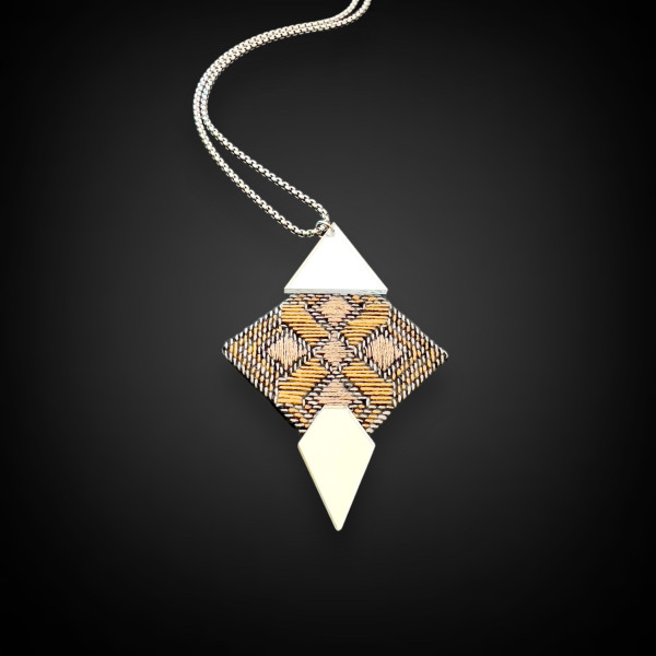 Mirror Embroidery Geometric Necklace & Pendant 2