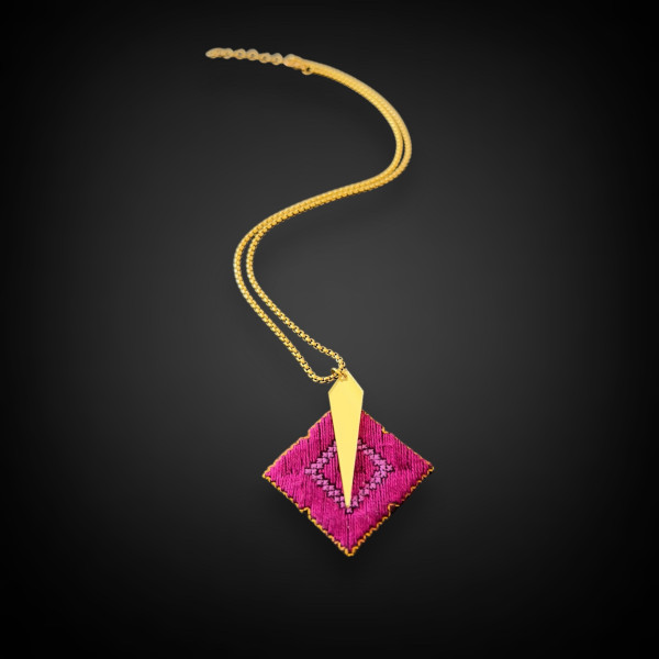 Mirror Embroidery Geometric Necklace & Pendant 1