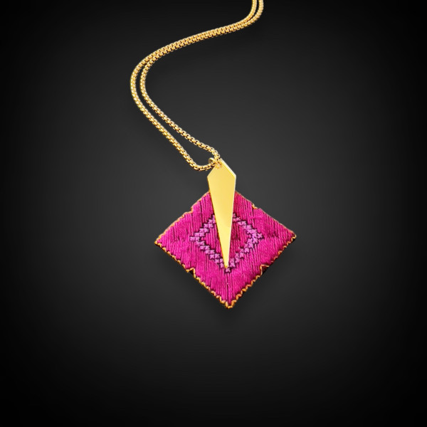 Mirror Embroidery Geometric Necklace & Pendant 1